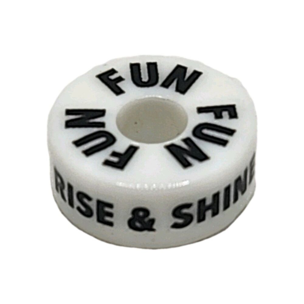 Carnival Cruise Ships EFFY Rise And Shine White Barrel Black Letters Vtg